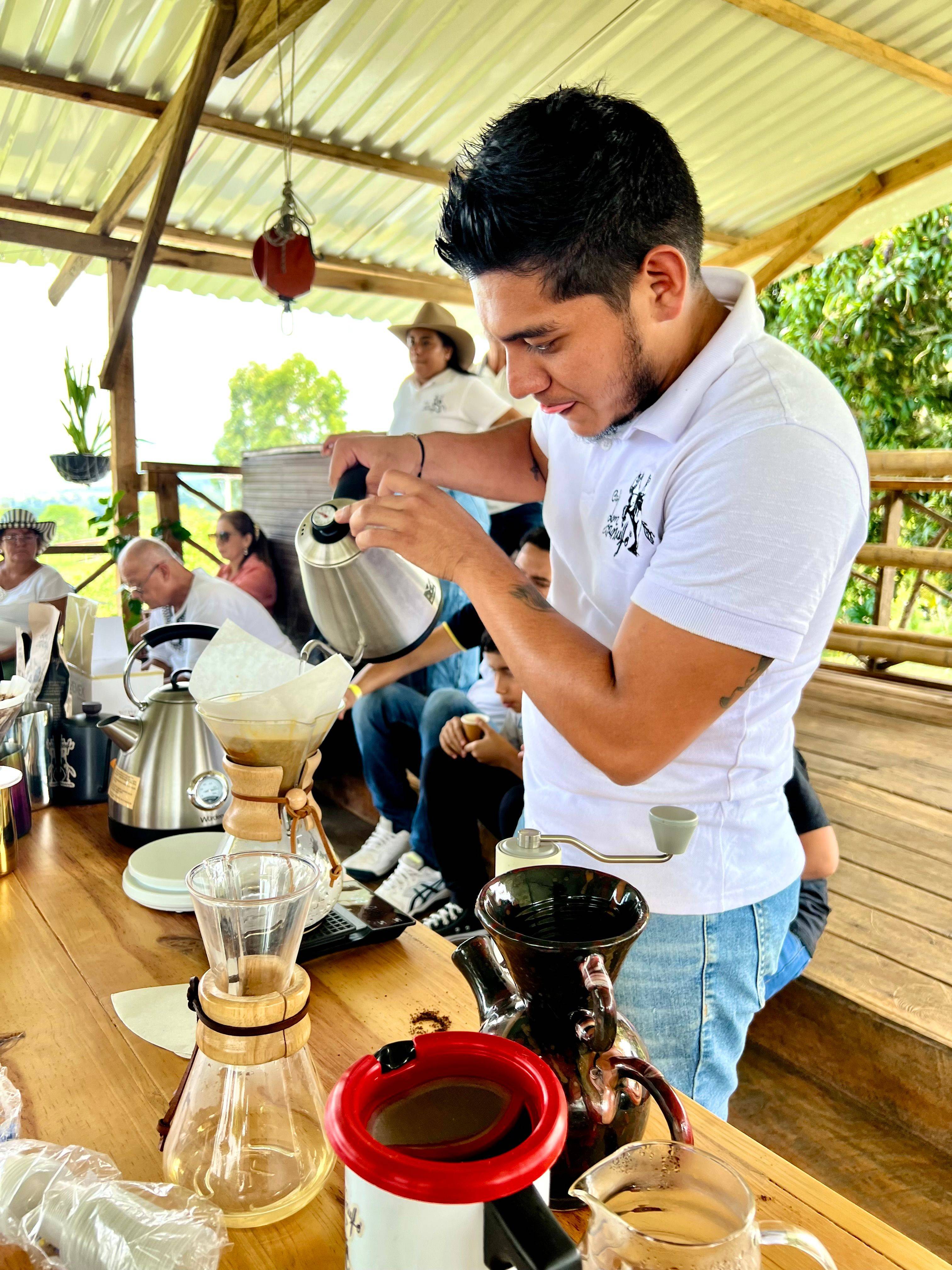 Young coffee producer at Don Arnulfo Café in Huila